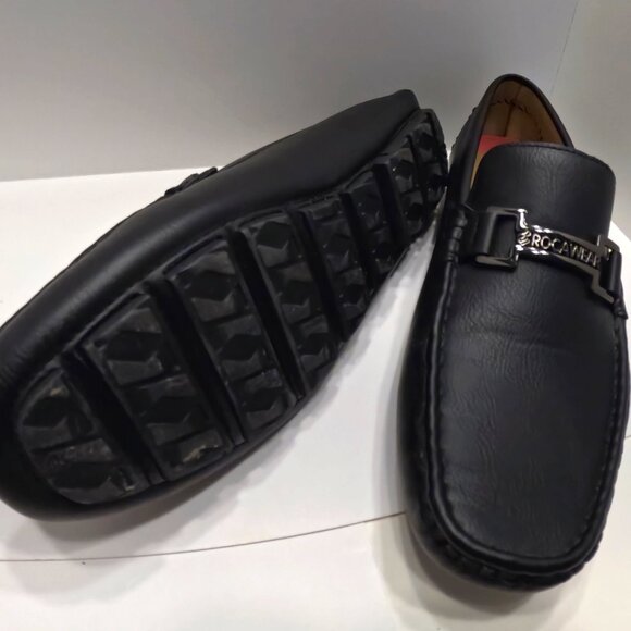 ROCAWEAR MENS LOAFER, DRESS SLIP-ON SHOES SIZE 9 FAUX LEATHER COLOR BLACK - Picture 2 of 5